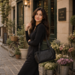 Black Pebbled PU Shoulder Tote Bag - Image 4