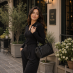 Black Pebbled PU Shoulder Tote Bag - Image 2