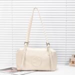 Ivory Elegance Drawstring Shoulder Bag